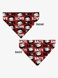Betty Boop Love Text and Face Slip On Collar Pet Bandana - Bandana Only