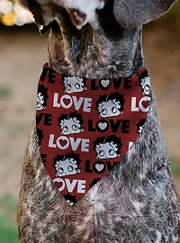 Betty Boop Love Text and Face Slip On Collar Pet Bandana - Bandana Only