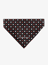 Betty Boop Hands On Knees Pose Heart Polka Dot Black Slip On Collar Pet Bandana - Bandana Only