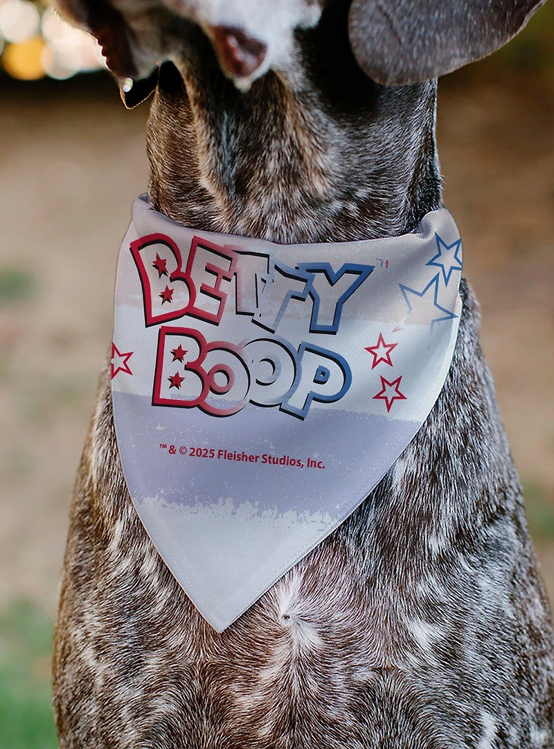 Betty Boop Americana Leg Kick Pose Slip On Collar Pet Bandana - Bandana Only