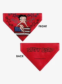 Betty Boop Americana Stars and Stripes Pose Slip On Collar Pet Bandana - Bandana Only