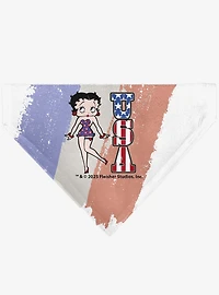 Betty Boop USA Stars and Stripes Pose Slip On Collar Pet Bandana - Bandana Only