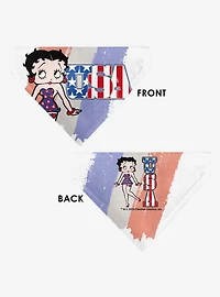 Betty Boop USA Stars and Stripes Pose Slip On Collar Pet Bandana - Bandana Only