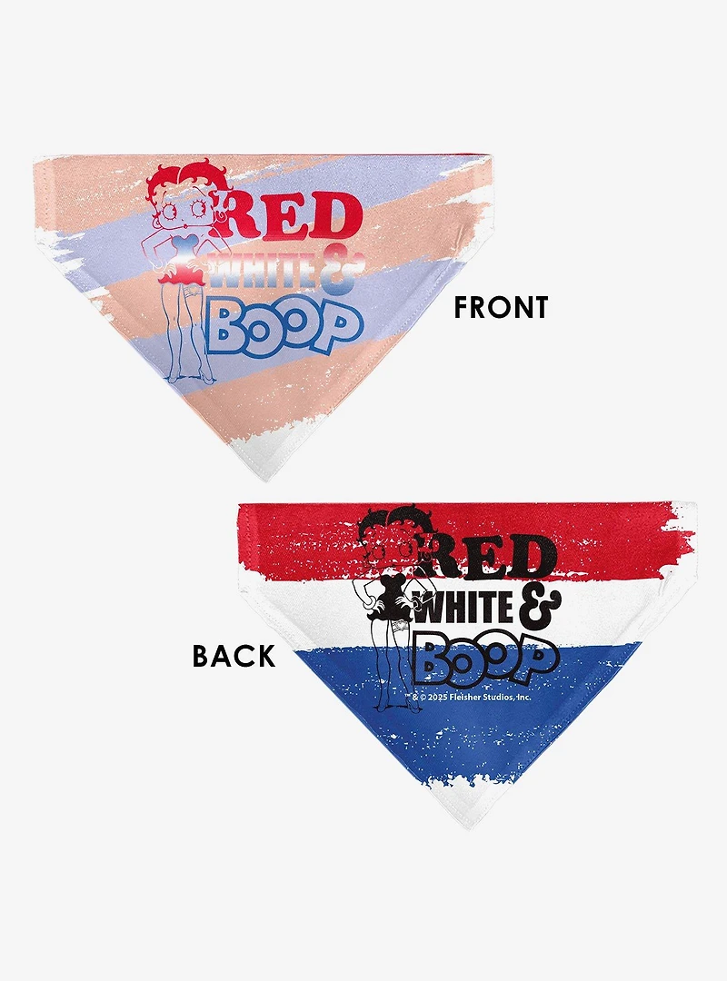 Betty Boop Stripes Pose Slip On Collar Pet Bandana - Bandana Only