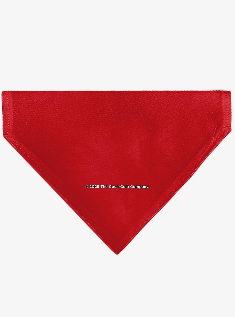 The Coca-Cola Company Coca Cola Script Logo Centered Slip On Collar Pet Bandana - Bandana Only