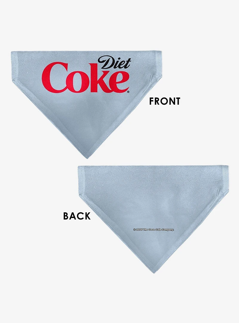 Coca-Cola Diet Coke Logo Black Slip On Collar Pet Bandana - Bandana Only