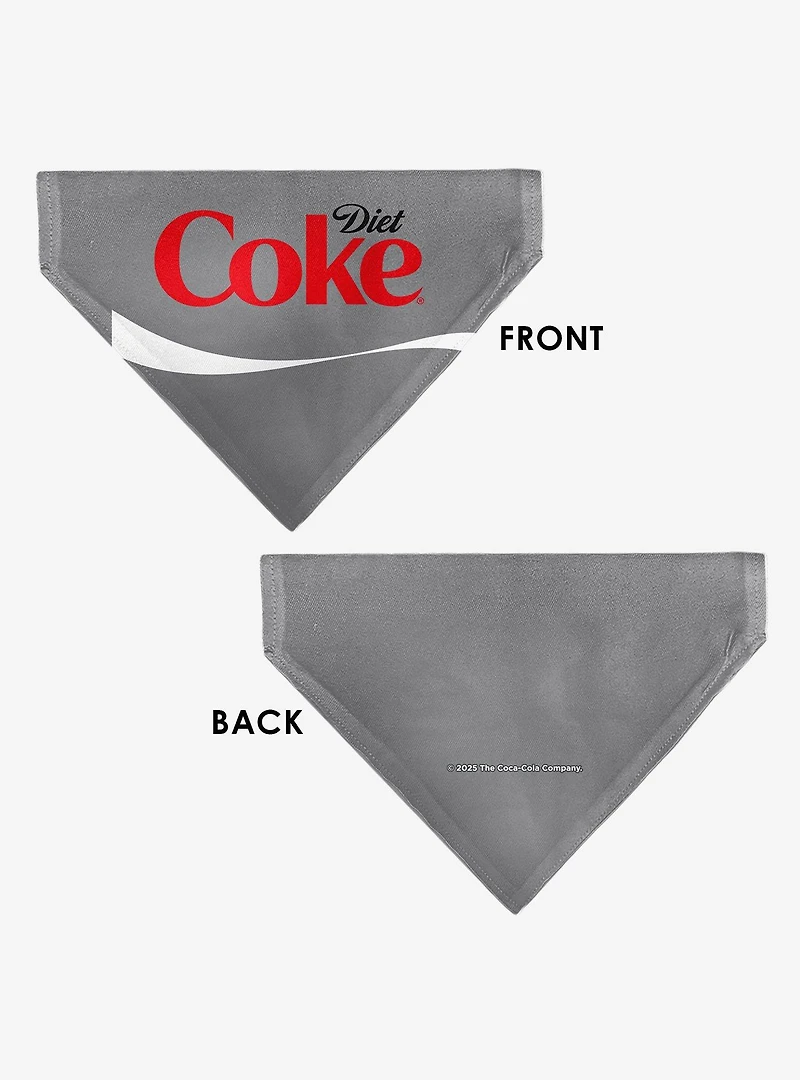 Coca-Cola Diet Coke Logo Slip On Collar Pet Bandana - Bandana Only