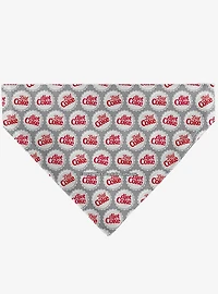 The Coca-Cola Company Diet Coke Bottle Caps Scattered Grays Slip On Collar Pet Bandana - Bandana Only
