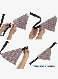 The Coca-Cola Company Diet Coke Bottle Caps Scattered Grays Slip On Collar Pet Bandana - Bandana Only