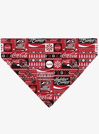 The Coca-Cola Company Coca Cola Holiday Sweater Slip On Collar Pet Bandana - Bandana Only
