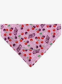 The Coca-Cola Company Cherry Coke Cherries and Logo Scattered Slip On Collar Pet Bandana - Bandana Only