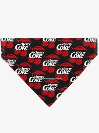 Coca-Cola Cherry Coke and Cherries Logo Collage Black Slip On Collar Pet Bandana - Bandana Only