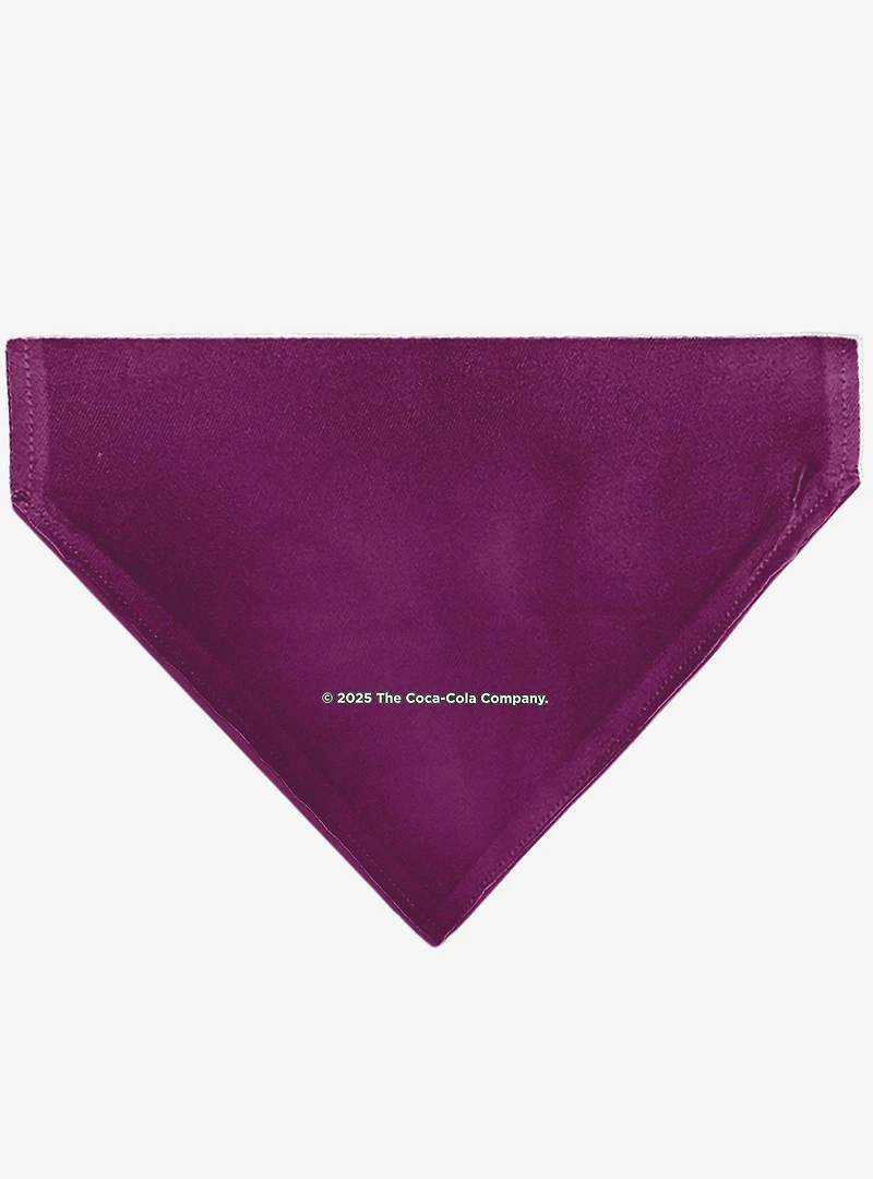 Coca-Cola Cherry Coke Wave Logo Burgundy Slip On Collar Pet Bandana - Bandana Only