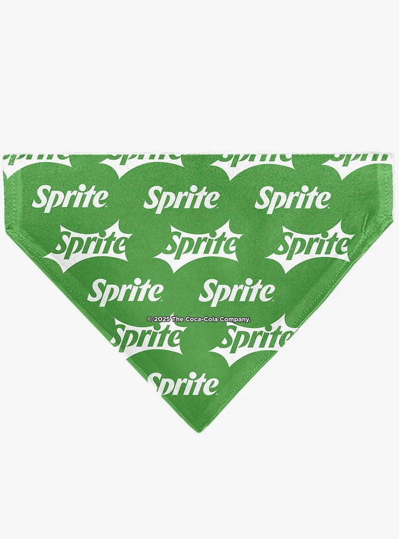 The Coca-Cola Company Sprite Logo Repeat Slip On Collar Pet Bandana - Bandana Only