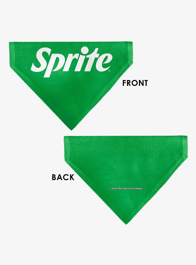 Coca-Cola Sprite Text Logo Slip On Collar Pet Bandana - Bandana Only