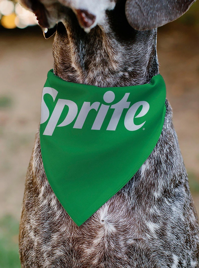 Coca-Cola Sprite Text Logo Slip On Collar Pet Bandana - Bandana Only