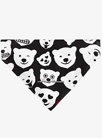 The Coca-Cola Company Polar Bear Expressions Scattered Slip On Collar Pet Bandana - Bandana Only