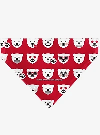 The Coca-Cola Company Enjoy Logo and Polar Bear Expressions Slip On Collar Pet Bandana - Bandana Only