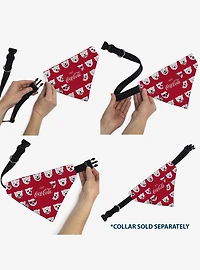 The Coca-Cola Company Enjoy Logo and Polar Bear Expressions Slip On Collar Pet Bandana - Bandana Only