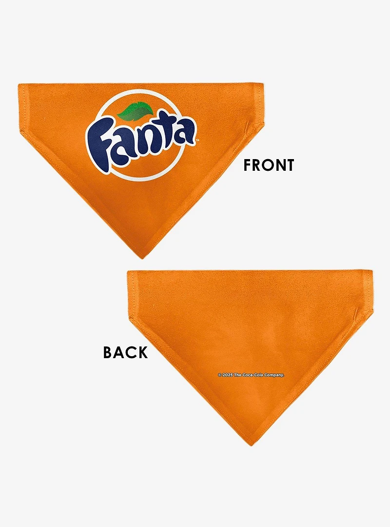 The Coca-Cola Company Fanta Round Logo Slip On Collar Pet Bandana - Bandana Only