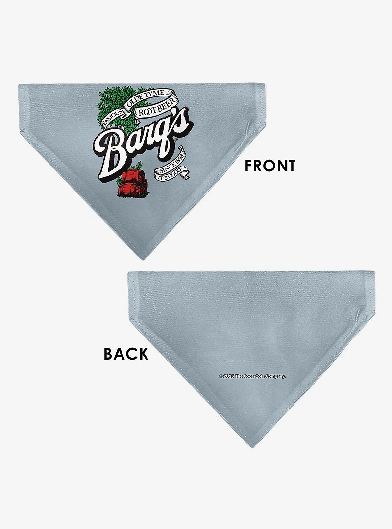 Coca-Cola Barqs Old Tyme Root Beer Barrels Logo Slip On Collar Pet Bandana - Bandana Only