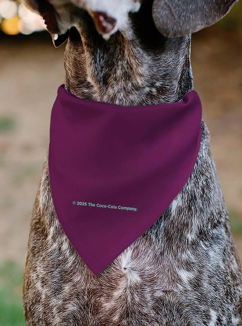 Coca-Cola Cherry Coke Cherry Logo Burgundy Slip On Collar Pet Bandana - Bandana Only