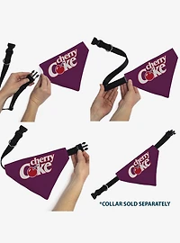 Coca-Cola Cherry Coke Cherry Logo Burgundy Slip On Collar Pet Bandana - Bandana Only