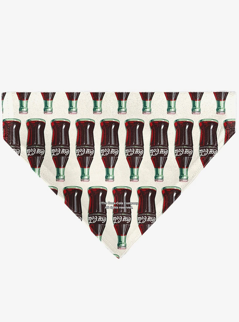 Coca-Cola Glass Bottles Collage Slip On Collar Pet Bandana - Bandana Only