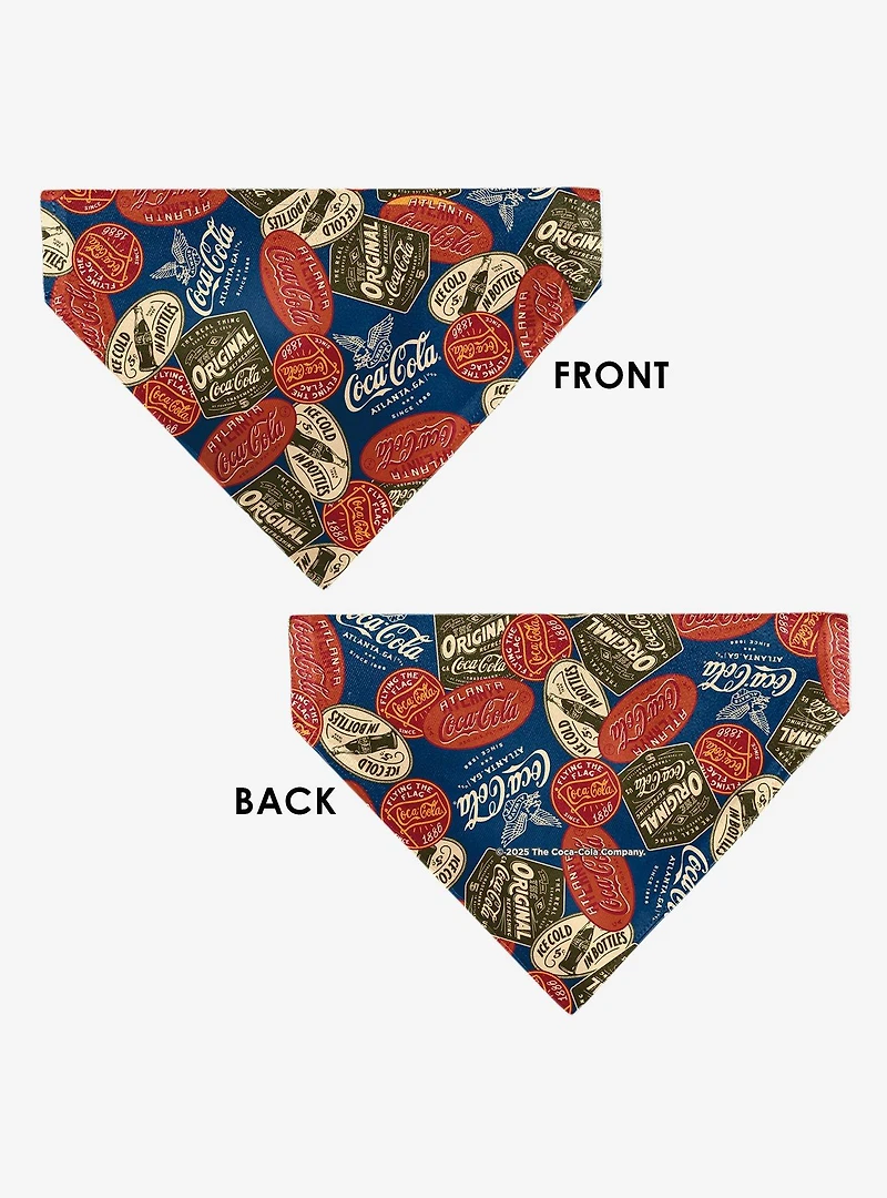 Coca-Cola Classic Coca Cola Badges Collage Slip On Collar Pet Bandana - Bandana Only