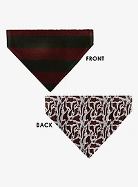 A Nightmare On Elm Street Freddy Melted Black Slip On Collar Pet Bandana - Bandana Only