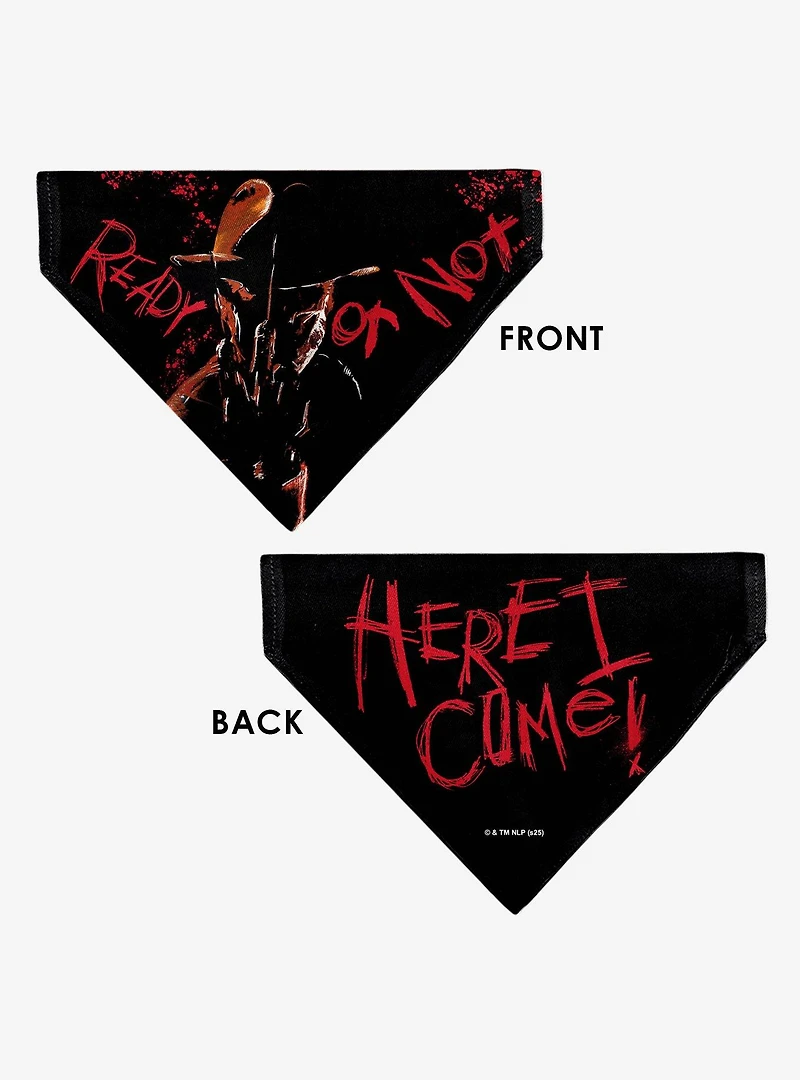 A Nightmare On Elm Street Ready Or Not Here I Come Slip On Collar Pet Bandana - Bandana Only