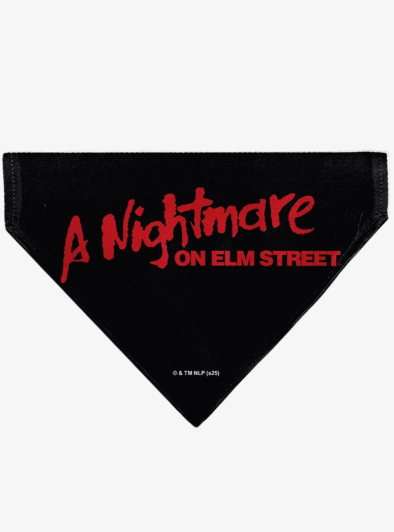 A Nightmare On Elm Street Freddy Dream Demon Black Slip On Collar Pet Bandana - Bandana Only