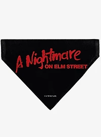 A Nightmare On Elm Street Freddy Dream Demon Black Slip On Collar Pet Bandana - Bandana Only