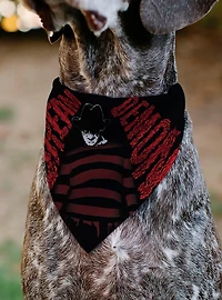 A Nightmare On Elm Street Freddy Dream Demon Black Slip On Collar Pet Bandana - Bandana Only