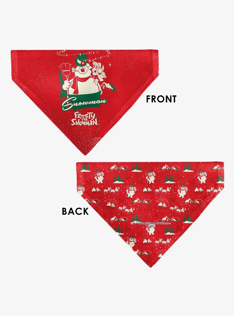 Frosty The Snowman Karen Pose and Logo Slip On Collar Pet Bandana - Bandana Only