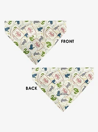 Harry Potter School Tarot Cards Stacked Multi Slip On Collar Pet Bandana - Bandana Only