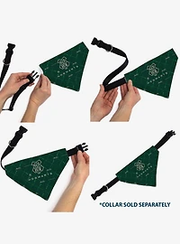 Harry Potter Hogwarts Malfoy Monogram Slip On Collar Pet Bandana - Bandana Only