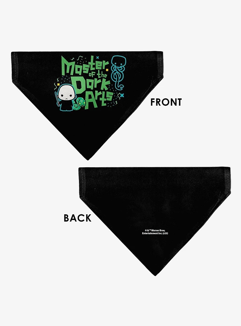 Harry Potter Chibi Voldemort Master of The Dark Arts Black Slip On Collar Pet Bandana - Bandana Only
