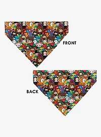 Harry Potter Chibi Charm Characters Stacked Slip On Collar Pet Bandana - Bandana Only