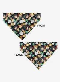 Harry Potter Chibi Charm Dark Arts Characters Stacked Slip On Collar Pet Bandana - Bandana Only