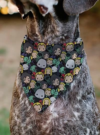 Harry Potter Chibi Charm Dark Arts Characters Stacked Slip On Collar Pet Bandana - Bandana Only