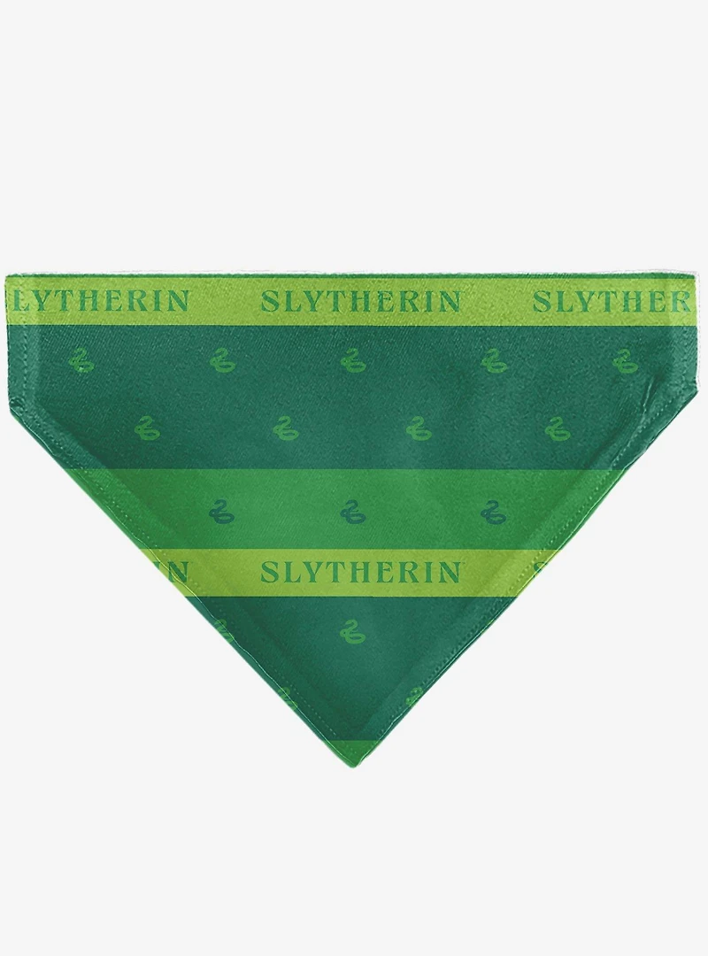 Harry Potter Slytherin Traits Banner and Icons Slip On Collar Pet Bandana - Bandana Only