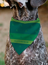 Harry Potter Slytherin Traits Banner and Icons Slip On Collar Pet Bandana - Bandana Only