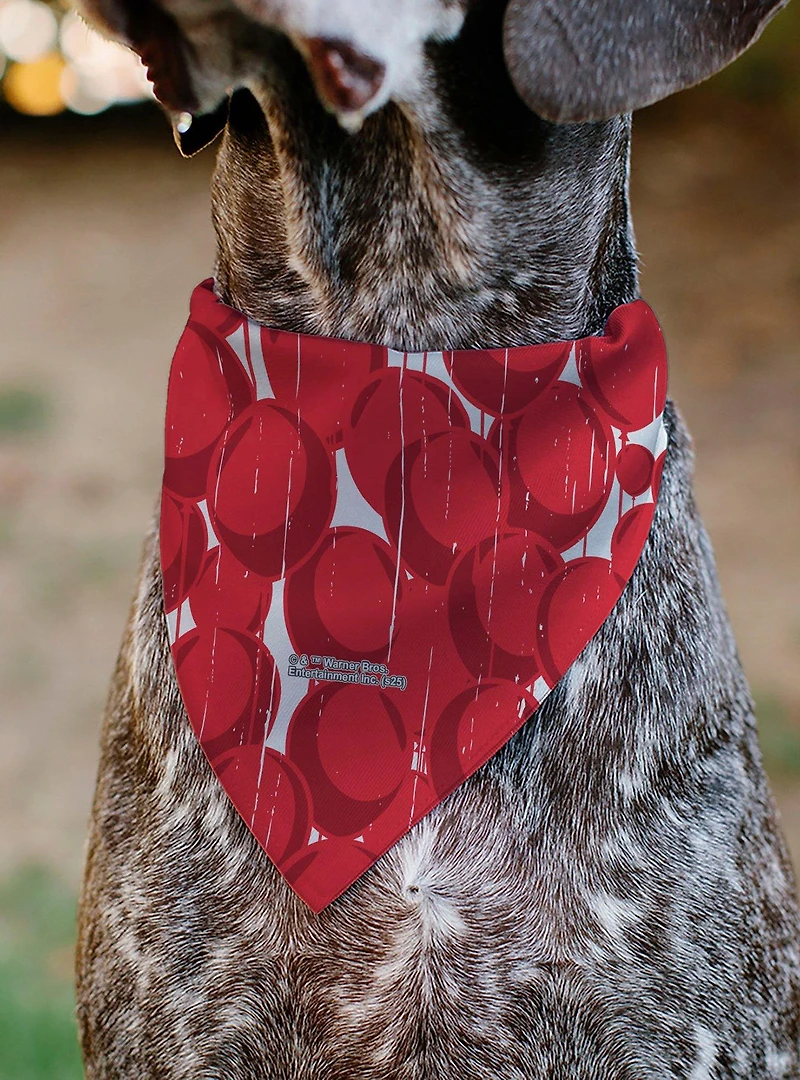 IT Pennywise Smile and Balloons Slip On Collar Pet Bandana - Bandana Only