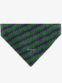 DC Comics The Joker Laugh Hahaha Text Slip On Collar Pet Bandana - Bandana Only