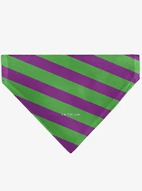 DC Comics The Joker Title and Stripe Purple Slip On Collar Pet Bandana - Bandana Only