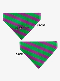 DC Comics The Joker Title and Stripe Purple Slip On Collar Pet Bandana - Bandana Only