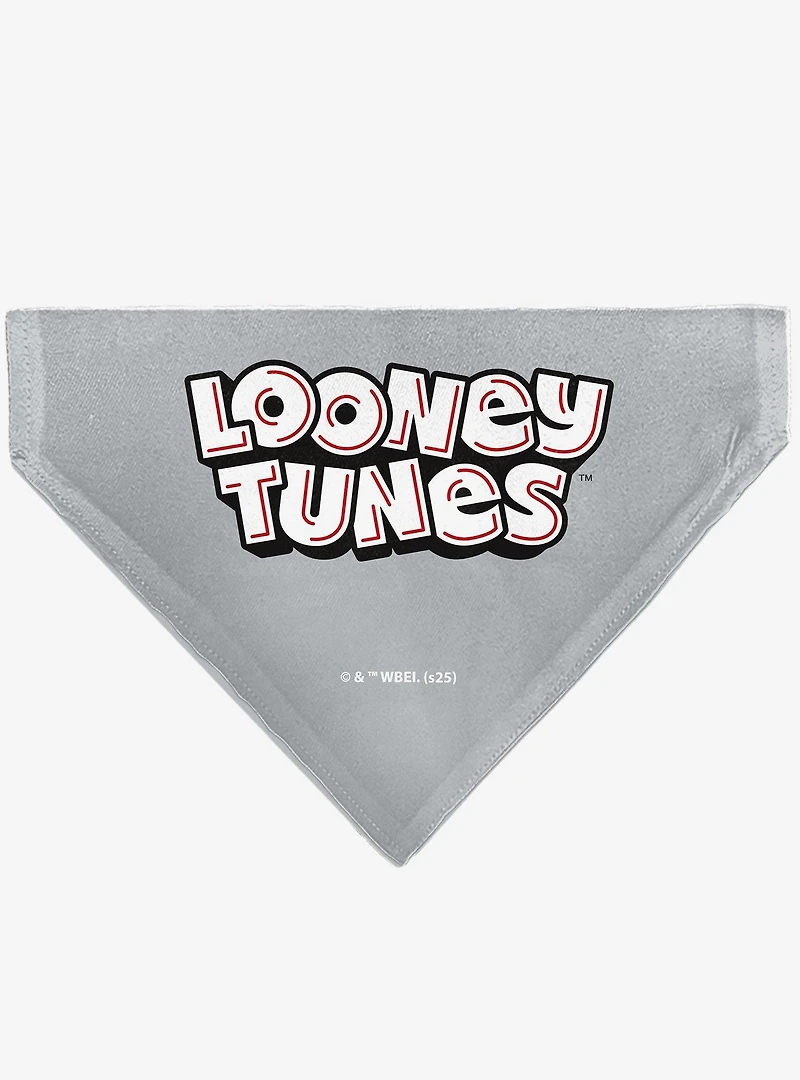 Looney Tunes Seven Character Running Pose Slip On Collar Pet Bandana - Bandana Only