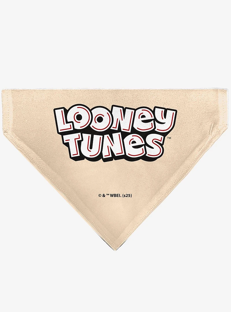 Looney Tunes Six Character Stack Pose Slip On Collar Pet Bandana - Bandana Only