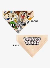 Looney Tunes Six Character Stack Pose Slip On Collar Pet Bandana - Bandana Only